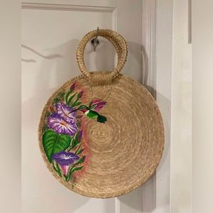 Hand painted Wicker/Rattan Bag